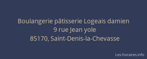 Boulangerie pâtisserie Logeais damien