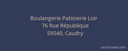 Boulangerie Patisserie Loir