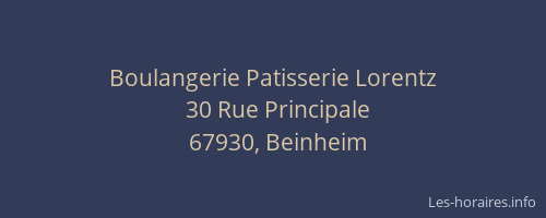 Boulangerie Patisserie Lorentz