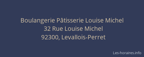 Boulangerie Pâtisserie Louise Michel
