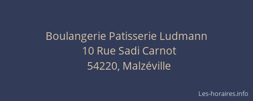 Boulangerie Patisserie Ludmann