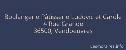 Boulangerie Pâtisserie Ludovic et Carole