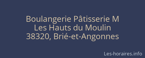 Boulangerie Pâtisserie M