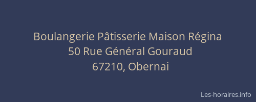 Boulangerie Pâtisserie Maison Régina