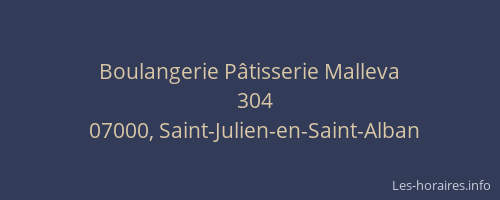 Boulangerie Pâtisserie Malleva