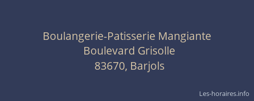 Boulangerie-Patisserie Mangiante