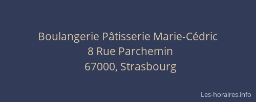 Boulangerie Pâtisserie Marie-Cédric
