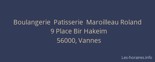 Boulangerie  Patisserie  Maroilleau Roland