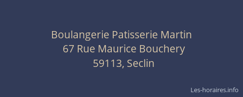Boulangerie Patisserie Martin