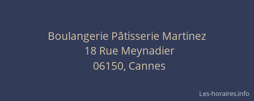 Boulangerie Pâtisserie Martinez