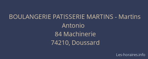 BOULANGERIE PATISSERIE MARTINS - Martins Antonio