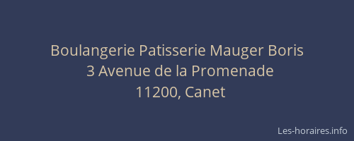 Boulangerie Patisserie Mauger Boris