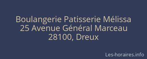 Boulangerie Patisserie Mélissa