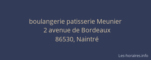 boulangerie patisserie Meunier