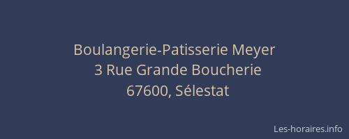Boulangerie-Patisserie Meyer