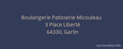 Boulangerie Patisserie Micouleau