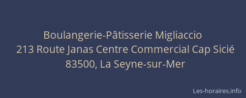 Boulangerie-Pâtisserie Migliaccio