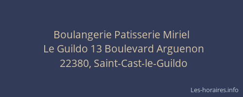 Boulangerie Patisserie Miriel
