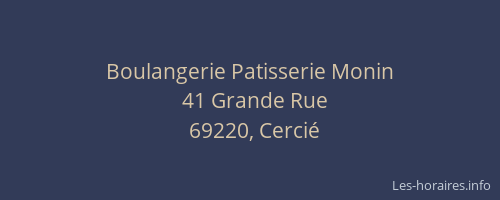 Boulangerie Patisserie Monin
