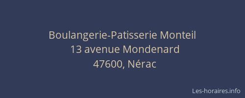 Boulangerie-Patisserie Monteil