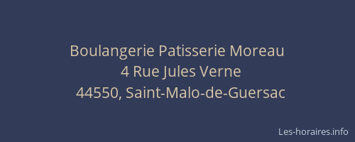 Boulangerie Patisserie Moreau