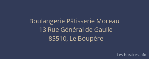 Boulangerie Pâtisserie Moreau