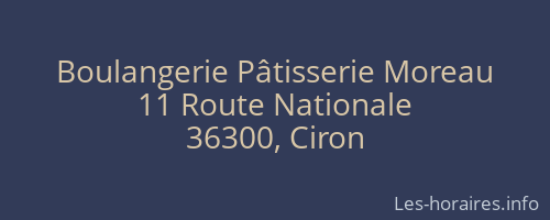 Boulangerie Pâtisserie Moreau