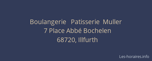 Boulangerie   Patisserie  Muller