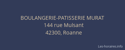 BOULANGERIE-PATISSERIE MURAT