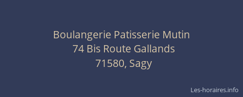 Boulangerie Patisserie Mutin
