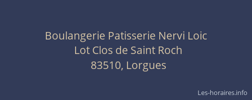 Boulangerie Patisserie Nervi Loic