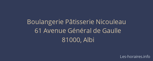 Boulangerie Pâtisserie Nicouleau