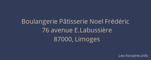 Boulangerie Pâtisserie Noel Frédéric