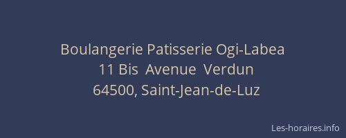 Boulangerie Patisserie Ogi-Labea