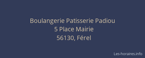 Boulangerie Patisserie Padiou