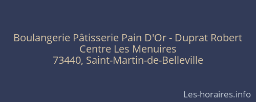 Boulangerie Pâtisserie Pain D'Or - Duprat Robert