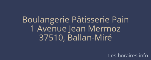 Boulangerie Pâtisserie Pain