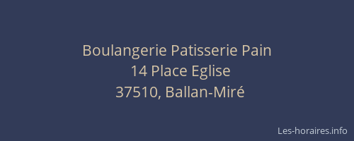 Boulangerie Patisserie Pain