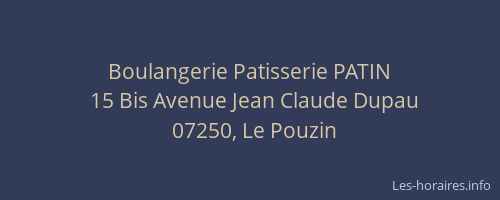 Boulangerie Patisserie PATIN