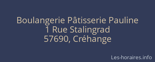 Boulangerie Pâtisserie Pauline