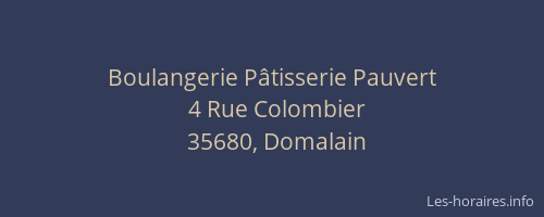Boulangerie Pâtisserie Pauvert
