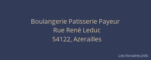Boulangerie Patisserie Payeur