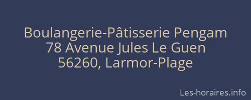 Boulangerie-Pâtisserie Pengam