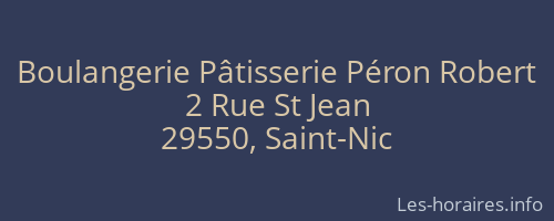 Boulangerie Pâtisserie Péron Robert