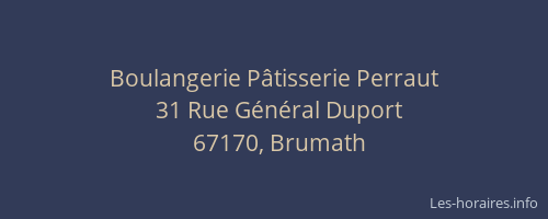 Boulangerie Pâtisserie Perraut
