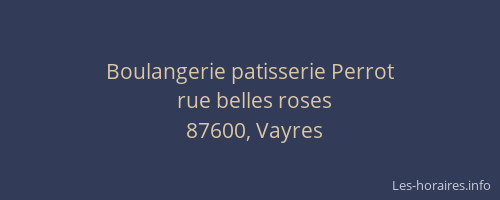 Boulangerie patisserie Perrot