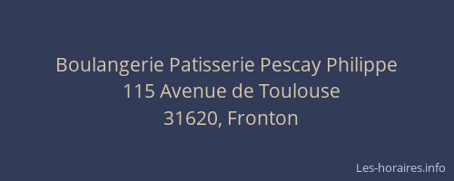 Boulangerie Patisserie Pescay Philippe