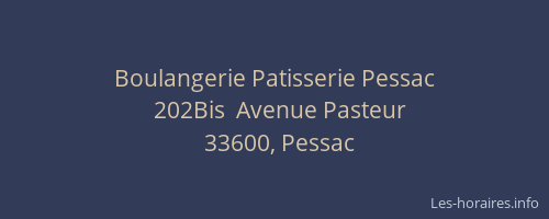 Boulangerie Patisserie Pessac