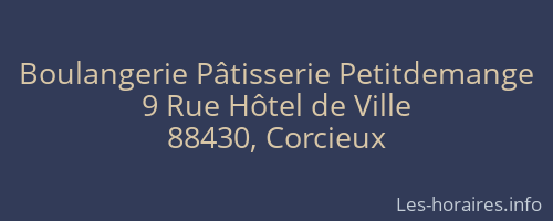 Boulangerie Pâtisserie Petitdemange