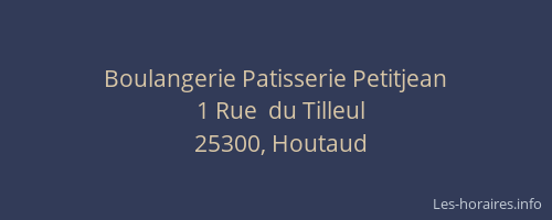 Boulangerie Patisserie Petitjean